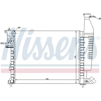 Radiateur, refroidissement du moteur NISSENS
