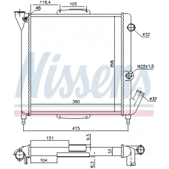 Radiateur, refroidissement du moteur NISSENS 696110