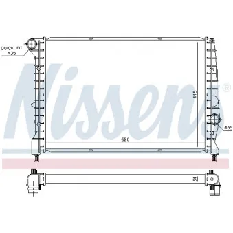 Radiateur, refroidissement du moteur NISSENS