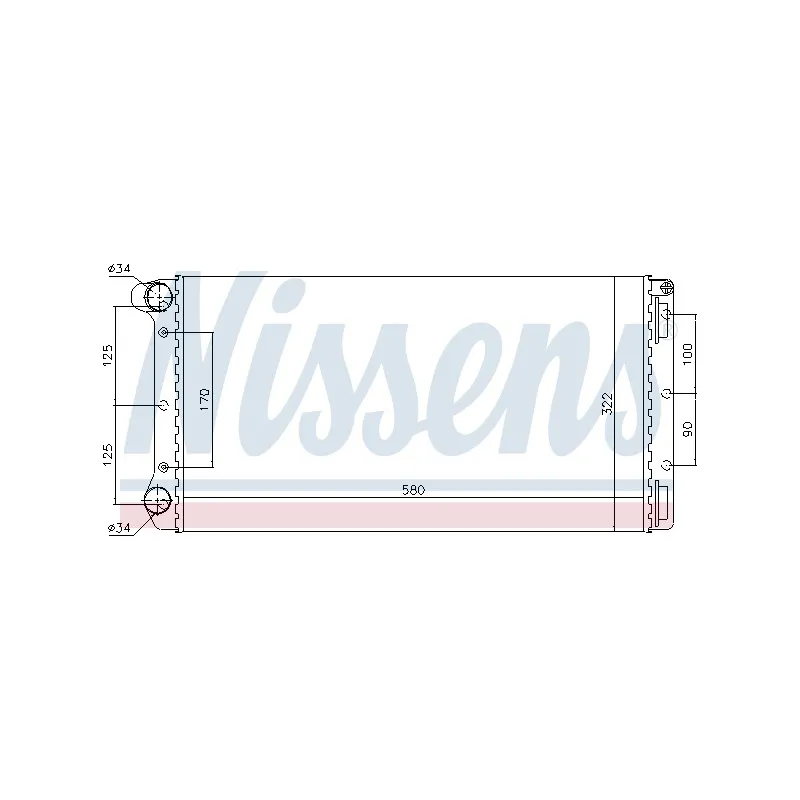 Radiateur, refroidissement du moteur NISSENS 696254