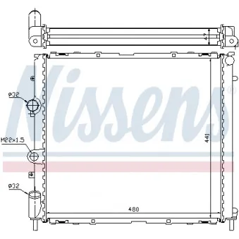 Radiateur, refroidissement du moteur NISSENS 696272