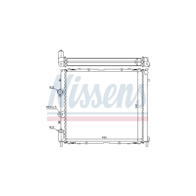 Radiateur, refroidissement du moteur NISSENS 696272