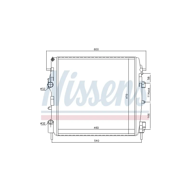 Radiateur, refroidissement du moteur NISSENS 696303