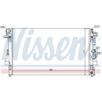 Radiateur, refroidissement du moteur NISSENS