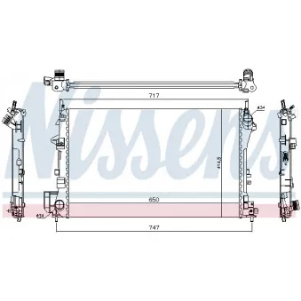 Radiateur, refroidissement du moteur NISSENS 696365