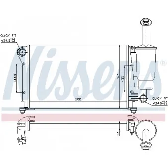 Radiateur, refroidissement du moteur NISSENS