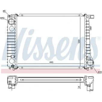 Radiateur, refroidissement du moteur NISSENS 696395