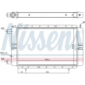 Radiateur, refroidissement du moteur NISSENS