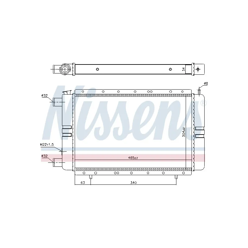 Radiateur, refroidissement du moteur NISSENS 696537