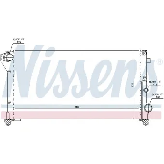 Radiateur, refroidissement du moteur NISSENS