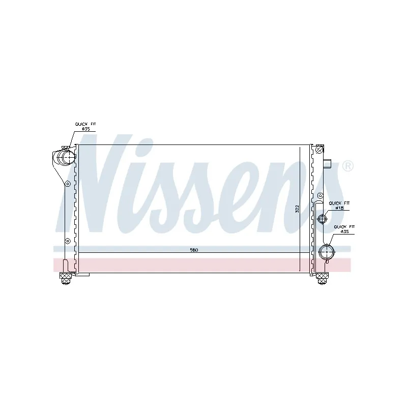 Radiateur, refroidissement du moteur NISSENS 696707