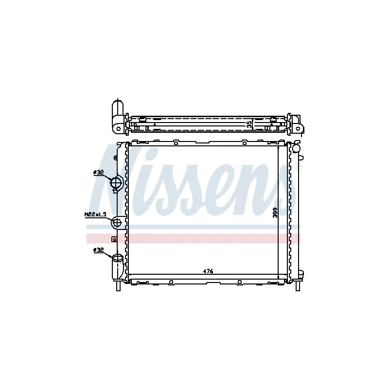 Radiateur, refroidissement du moteur NISSENS 696733