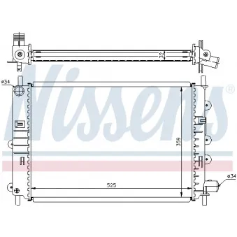 Radiateur, refroidissement du moteur NISSENS 696788