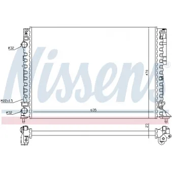 Radiateur, refroidissement du moteur NISSENS 696789
