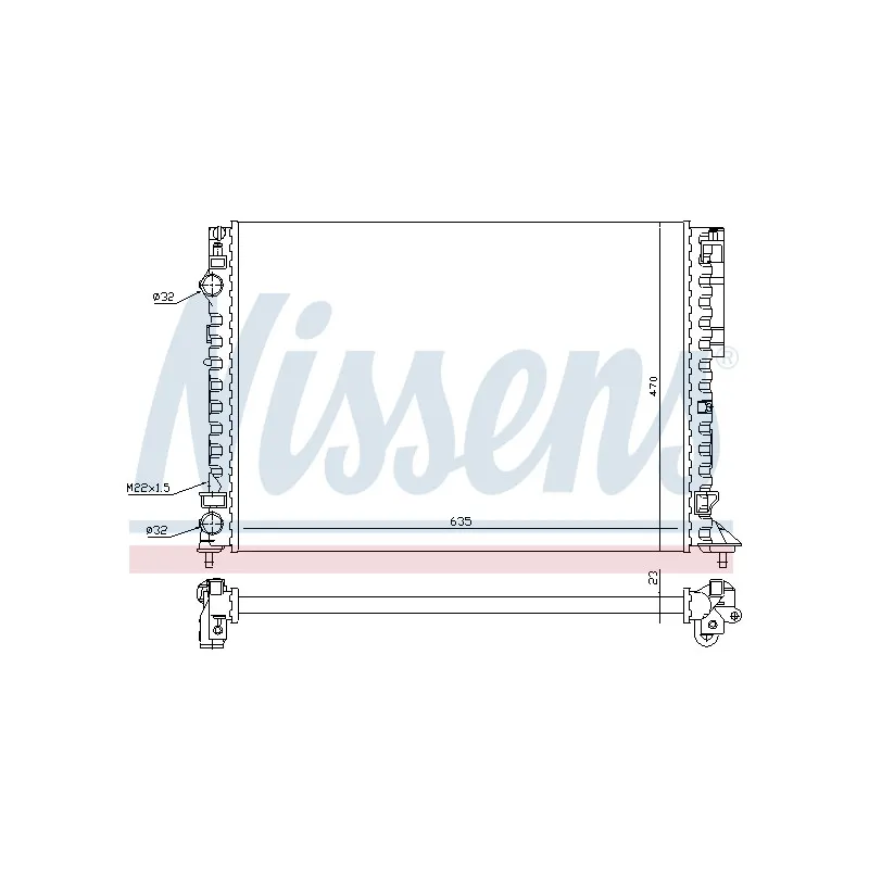 Radiateur, refroidissement du moteur NISSENS 696789