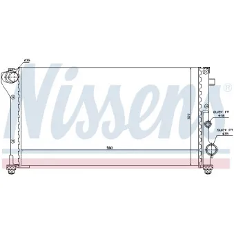 Radiateur, refroidissement du moteur NISSENS 696915