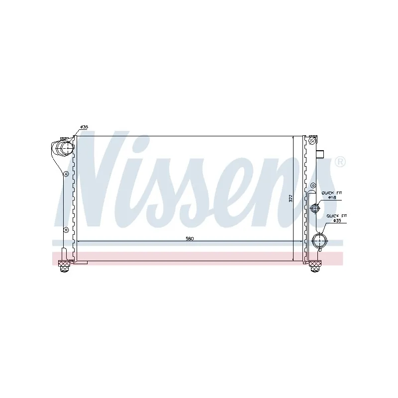 Radiateur, refroidissement du moteur NISSENS 696915