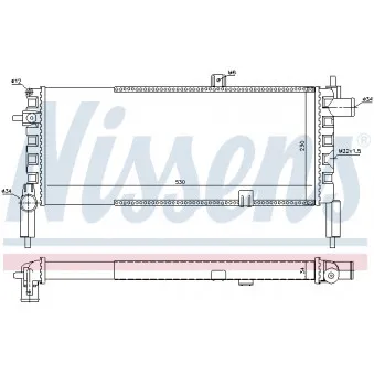 Radiateur, refroidissement du moteur NISSENS 697163