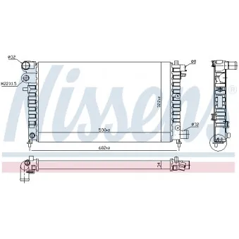 Radiateur, refroidissement du moteur NISSENS 697277