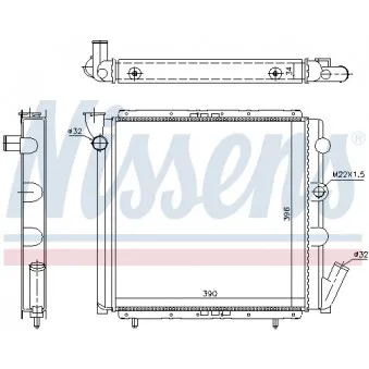 Radiateur, refroidissement du moteur NISSENS