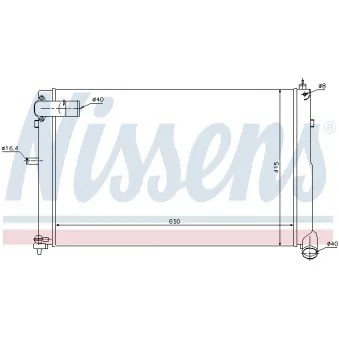 Radiateur, refroidissement du moteur NISSENS 697310