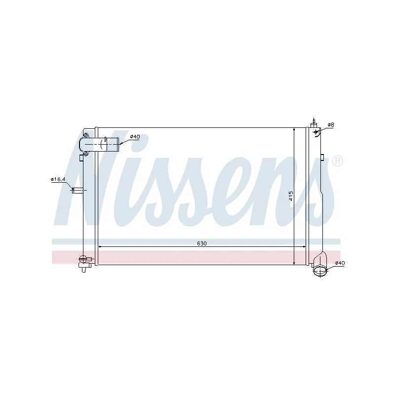 Radiateur, refroidissement du moteur NISSENS 697310