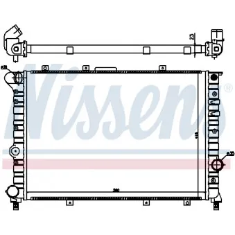 Radiateur, refroidissement du moteur NISSENS
