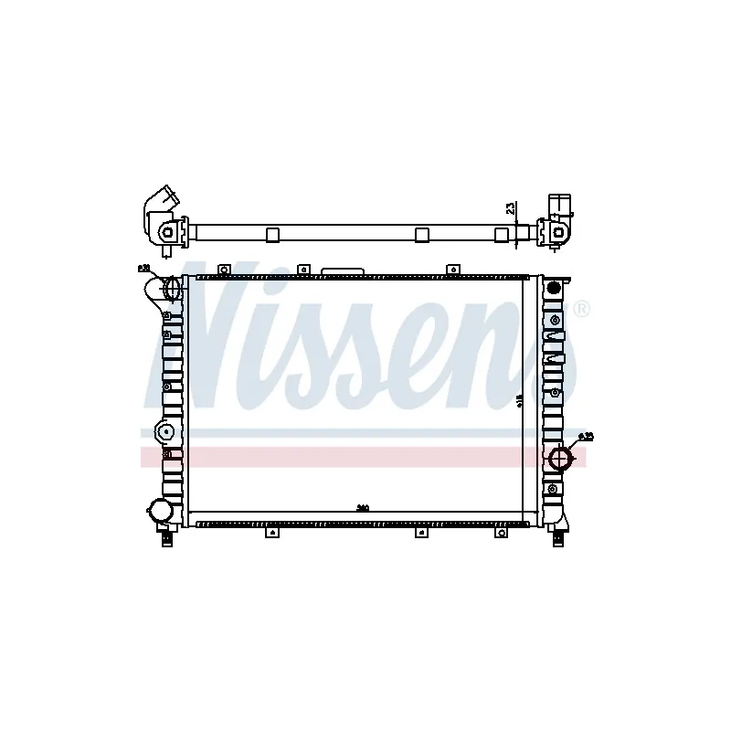 Radiateur, refroidissement du moteur NISSENS 697312
