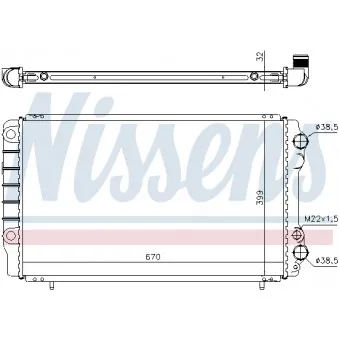 Radiateur, refroidissement du moteur NISSENS 697315