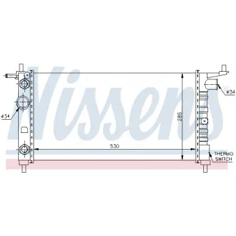 Radiateur, refroidissement du moteur NISSENS 697393