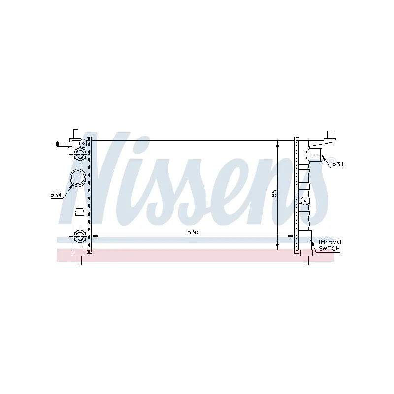 Radiateur, refroidissement du moteur NISSENS 697393