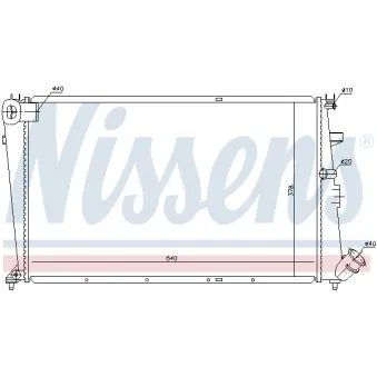 Radiateur, refroidissement du moteur NISSENS 697499