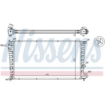 Radiateur, refroidissement du moteur NISSENS 697629
