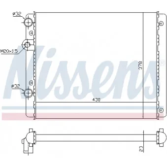 Radiateur, refroidissement du moteur NISSENS 697635