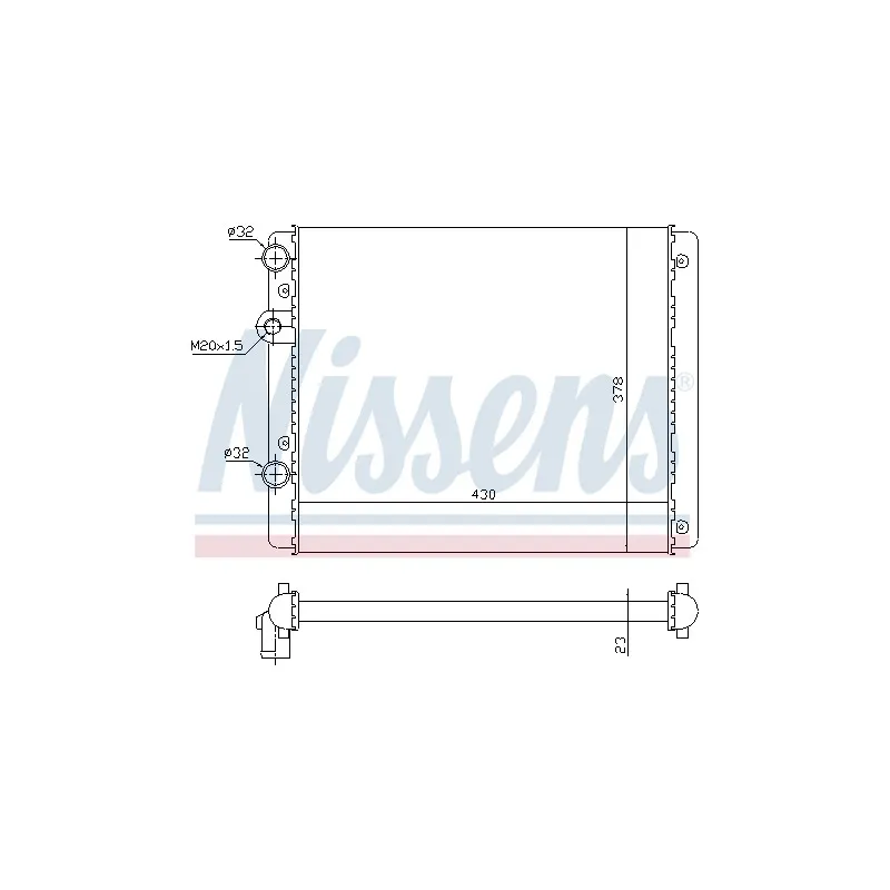 Radiateur, refroidissement du moteur NISSENS 697635