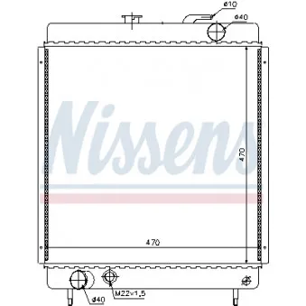 Radiateur, refroidissement du moteur NISSENS 697690