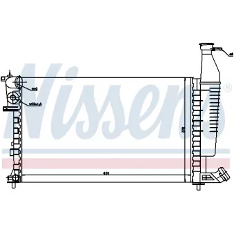 Radiateur, refroidissement du moteur NISSENS 697850