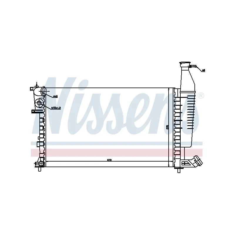 Radiateur, refroidissement du moteur NISSENS 697850