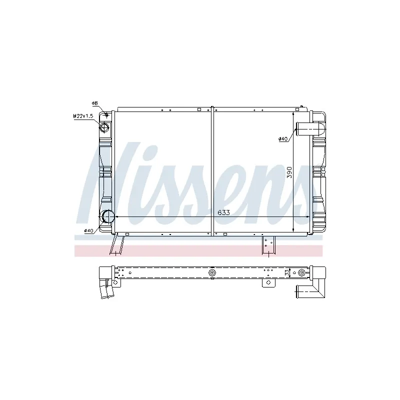 Radiateur, refroidissement du moteur NISSENS 697857