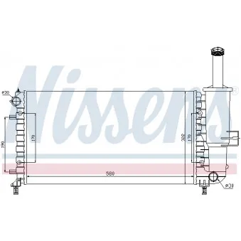 Radiateur, refroidissement du moteur NISSENS 697927