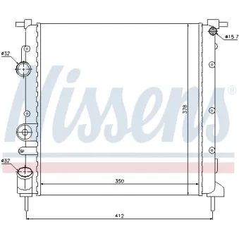 Radiateur, refroidissement du moteur NISSENS 698214