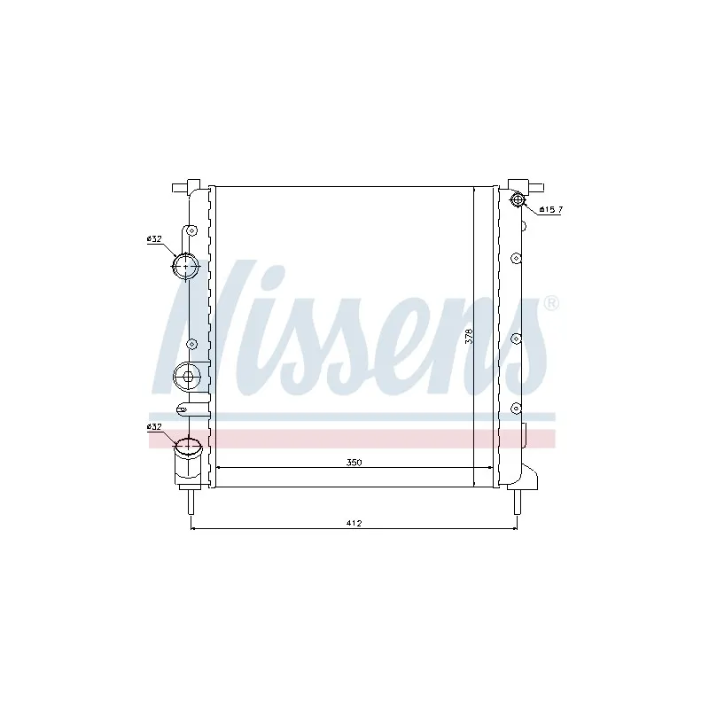 Radiateur, refroidissement du moteur NISSENS 698214