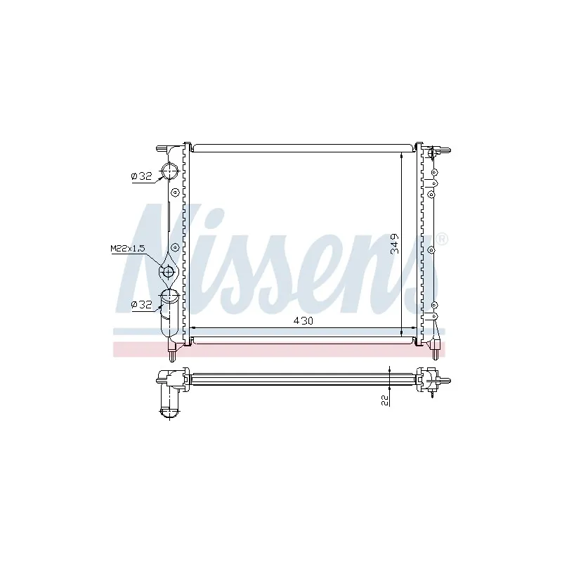 Radiateur, refroidissement du moteur NISSENS 698307