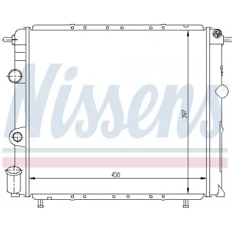 Radiateur, refroidissement du moteur NISSENS 698308