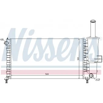 Radiateur, refroidissement du moteur NISSENS