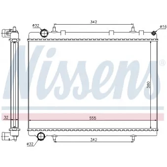 Radiateur, refroidissement du moteur NISSENS 698507
