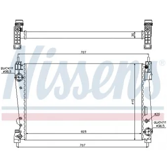 Radiateur, refroidissement du moteur NISSENS 698512