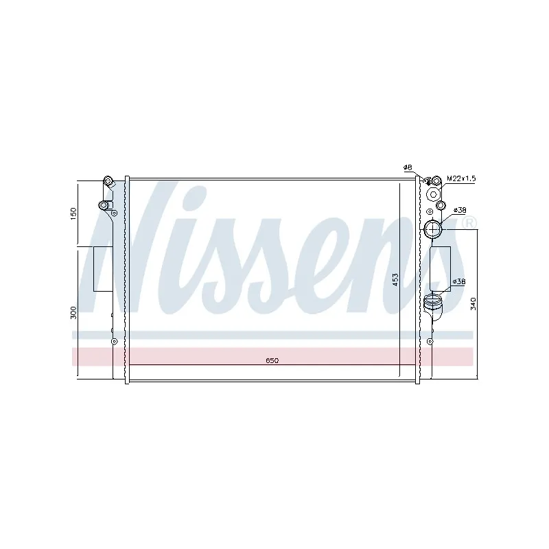 Radiateur, refroidissement du moteur NISSENS 698516