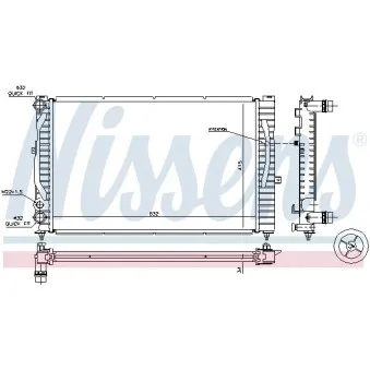 Radiateur, refroidissement du moteur NISSENS 698526
