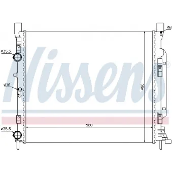 Radiateur, refroidissement du moteur NISSENS 698545